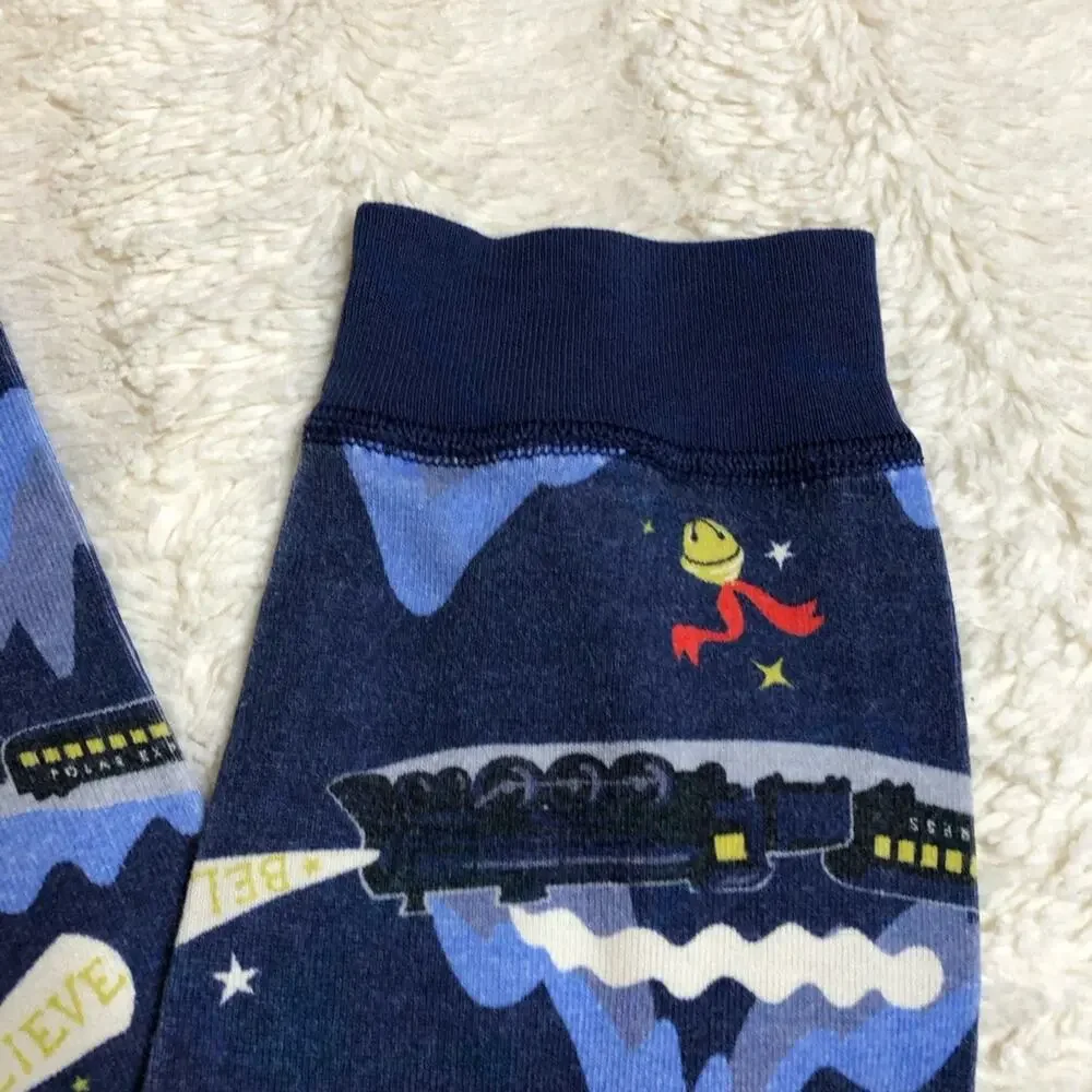 Hanna Andersson Polar Express Christmas blue train pajama set size 150 or US 12